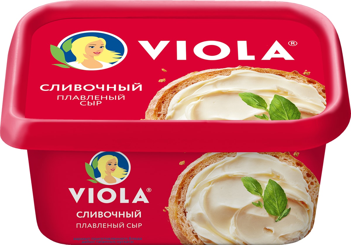 Сыр плавленый Viola Сливочный 50% 400г - купить с доставкой в Vprok.ru ...