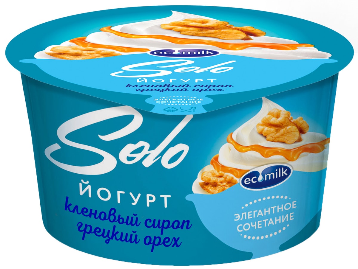Йогурт Экомилк кленовый сироп с грецким орехом 4.2% 130г - купить с ...