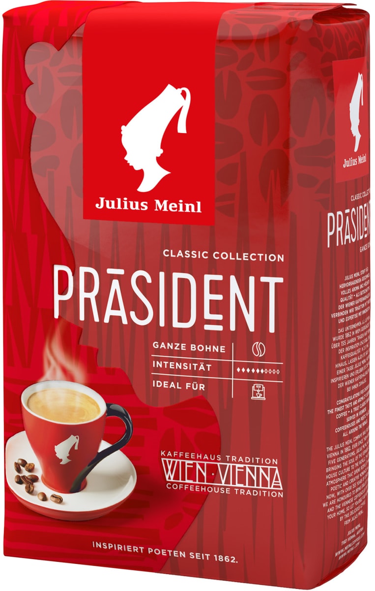Кофе в зернах Julius Meinl Президент 500г - купить с доставкой в Vprok ...