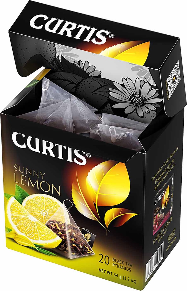 Чай черный Curtis Sunny Lemon 20*1.7г - купить с доставкой в Vprok.ru ...