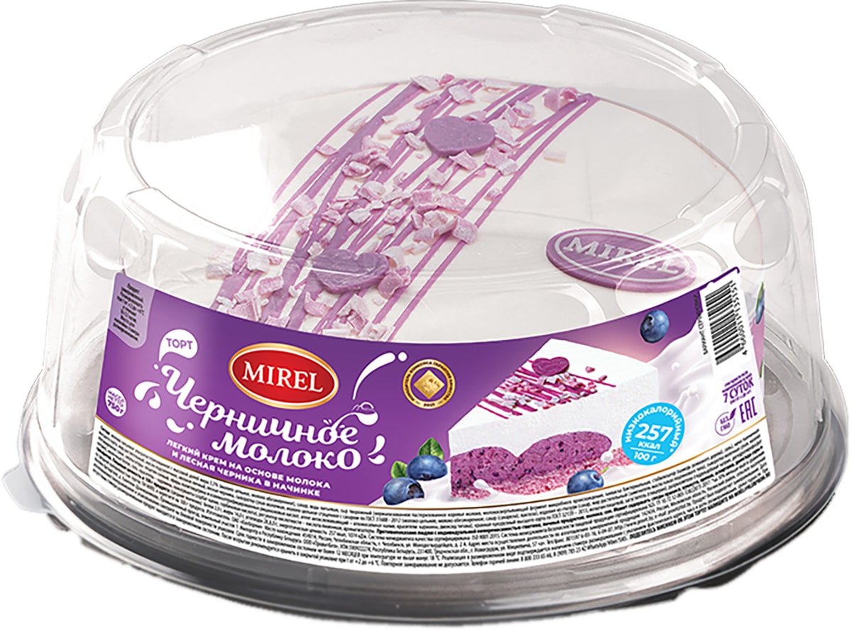 Торт Mirel Черничное молоко 750г - купить с доставкой в Vprok.ru ...