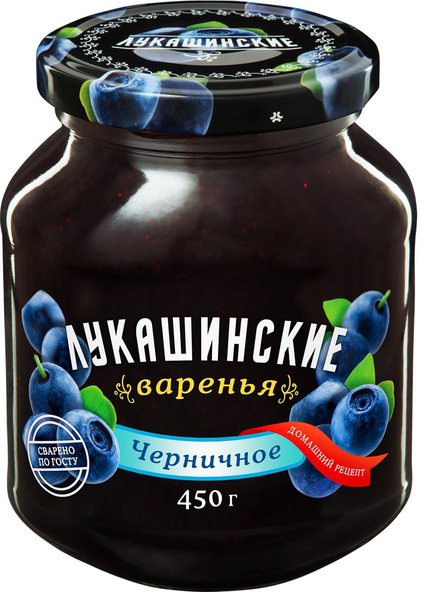 Варенье Лукашинские черничное 450г - купить с доставкой в Vprok.ru ...