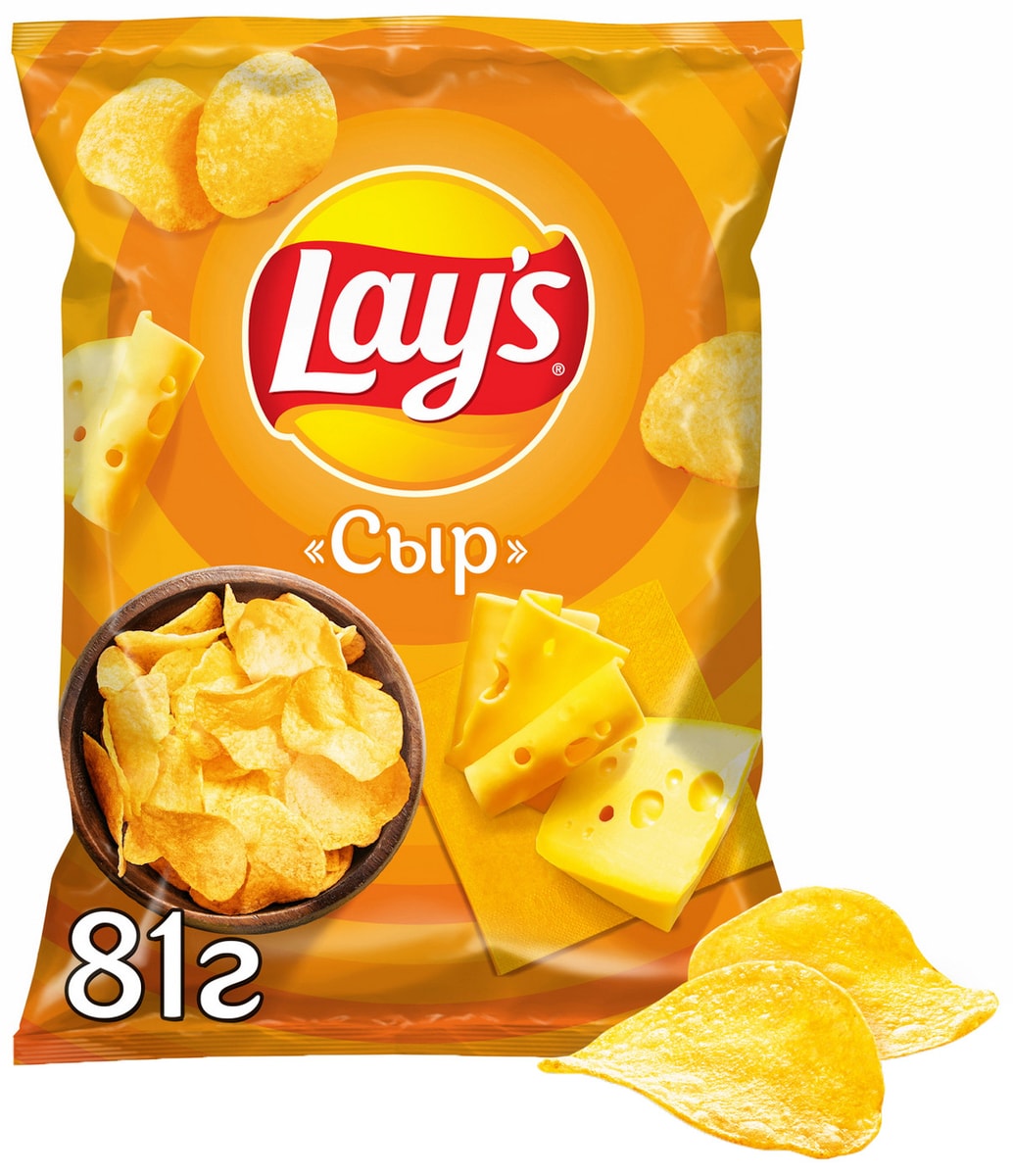 Чипсы Lays Сыр 81г - купить с доставкой в Vprok.ru Перекрёсток по цене ...