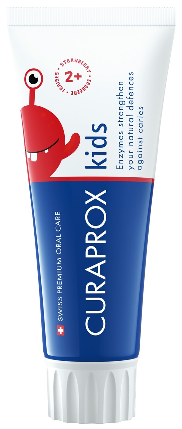 Изображение товара Зубная паста Curaprox Kids 950 Клубника 60мл для детей безопасное очищение