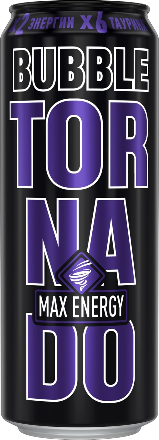 Изображение товара Энергетический напиток Tornado Max Energy Bubble 450 мл Россия