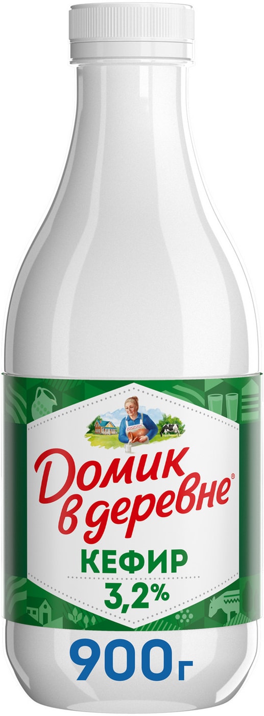 Изображение товара Кефир Домик в деревне 3.2% 900мл