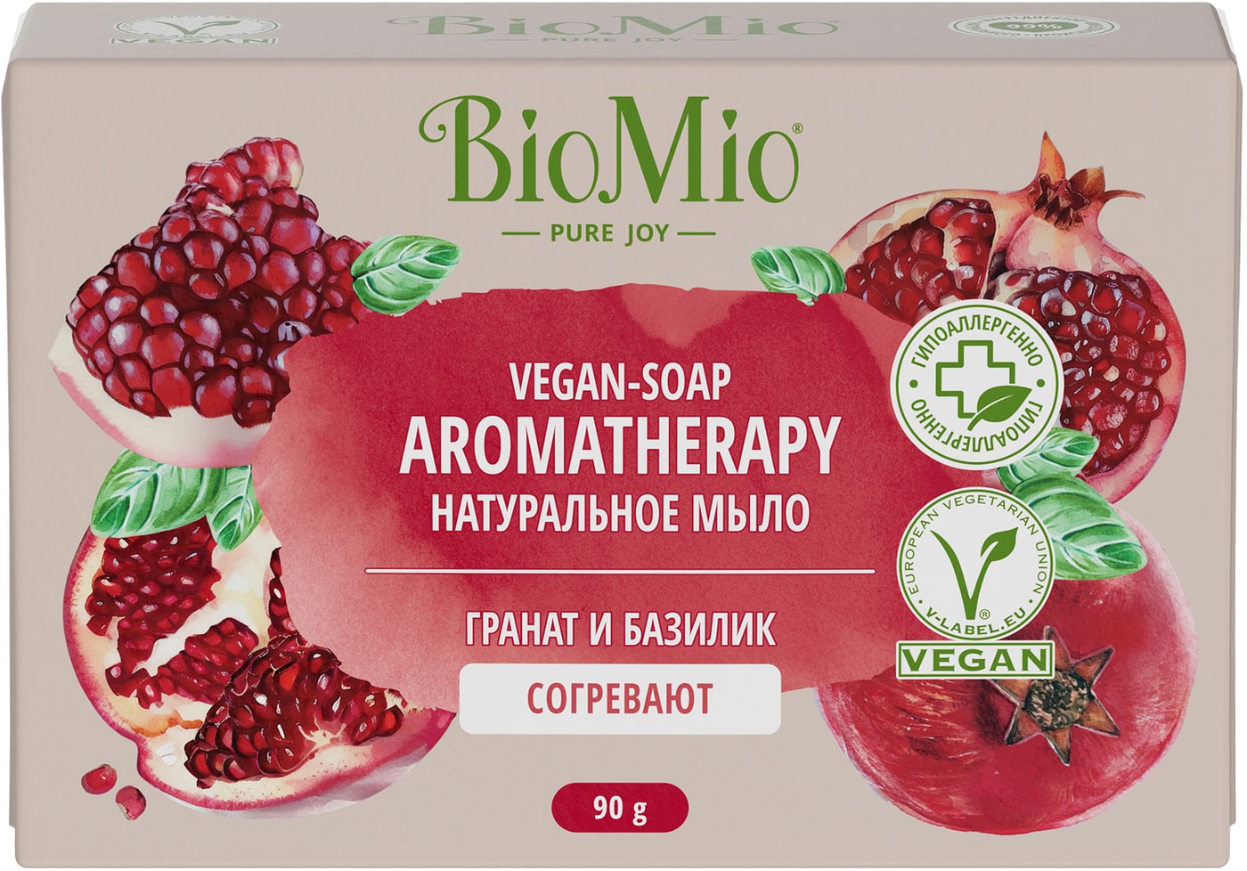 Изображение товара Мыло BioMio Bio-Soap Гранат и базилик 90г