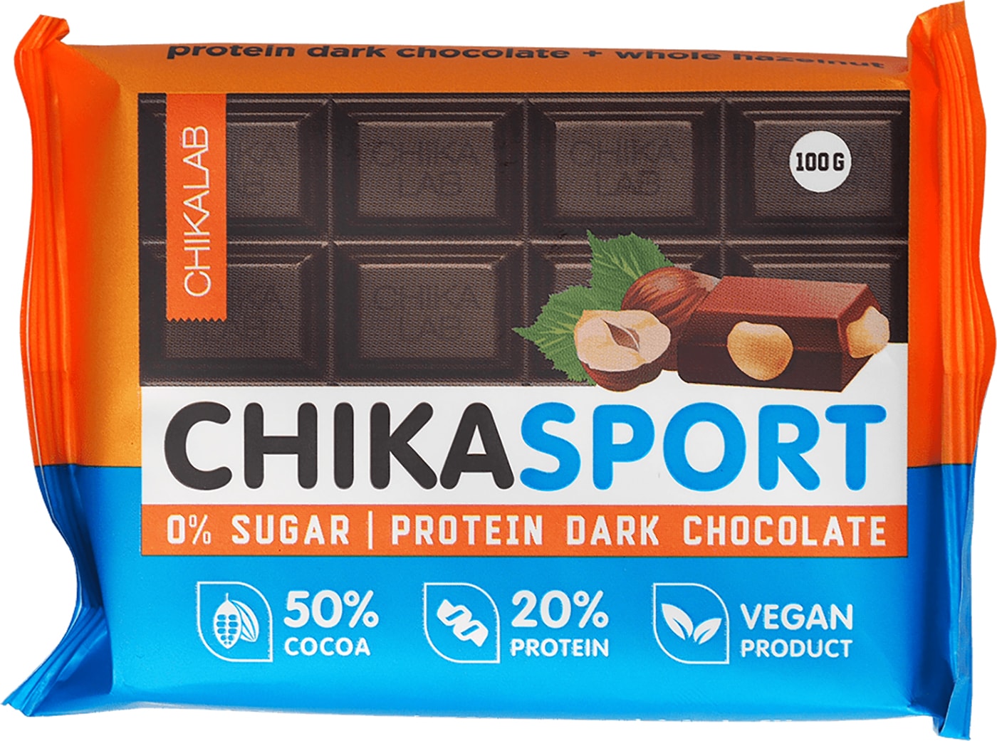 Изображение товара Шоколад Chikalab  темный с фундуком 100г