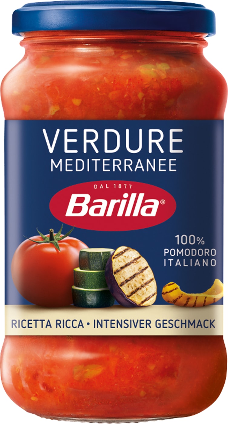 Изображение товара Соус томатный Barilla Средиземноморские овощи 400г для паст и блюд