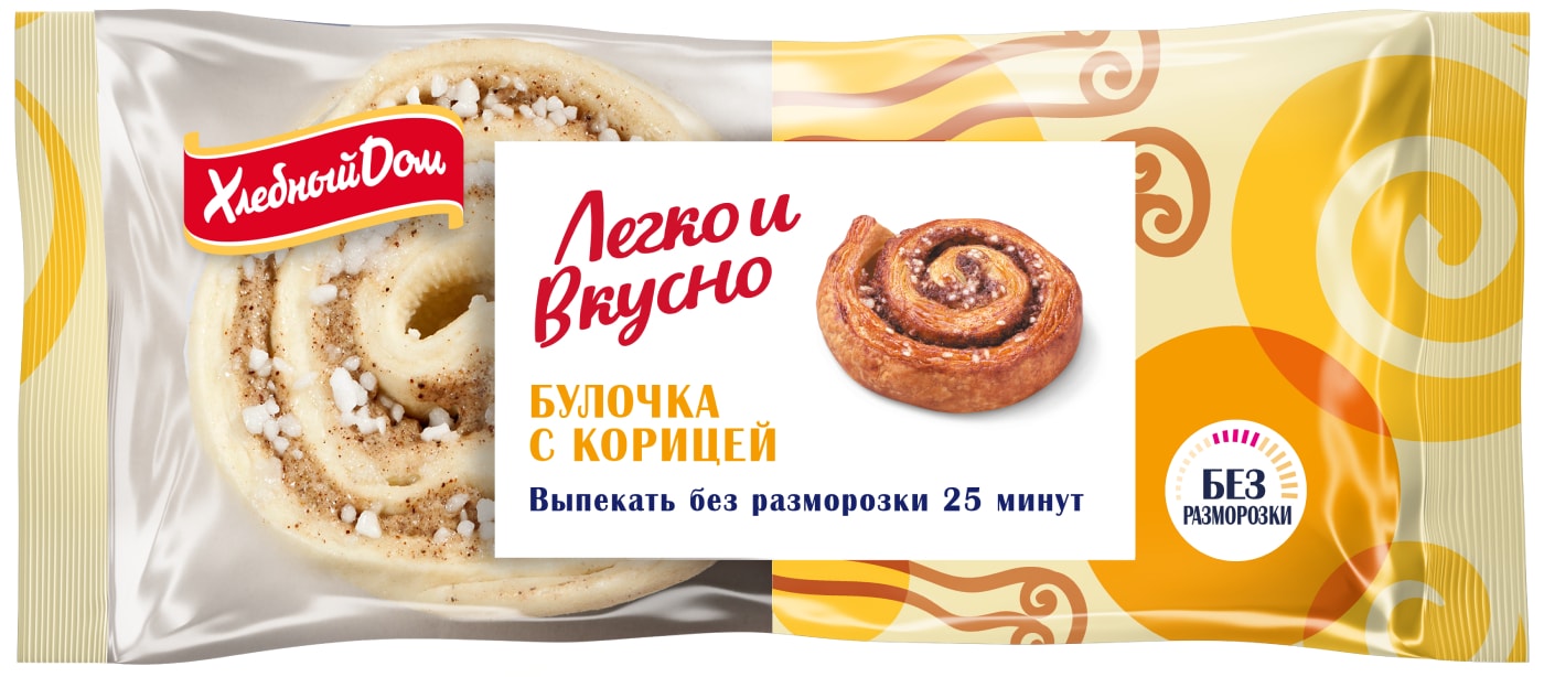 Изображение товара Булочка Хлебный дом Легко и Вкусно с корицей 180г