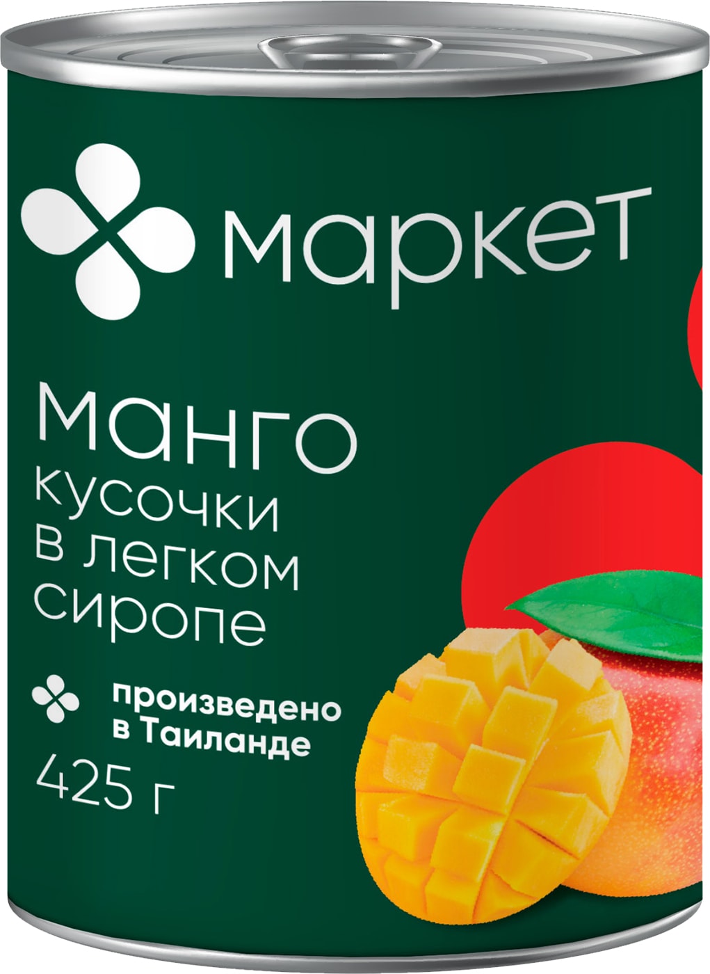 Изображение товара Манго Маркет Кусочки в легком сиропе 425мл