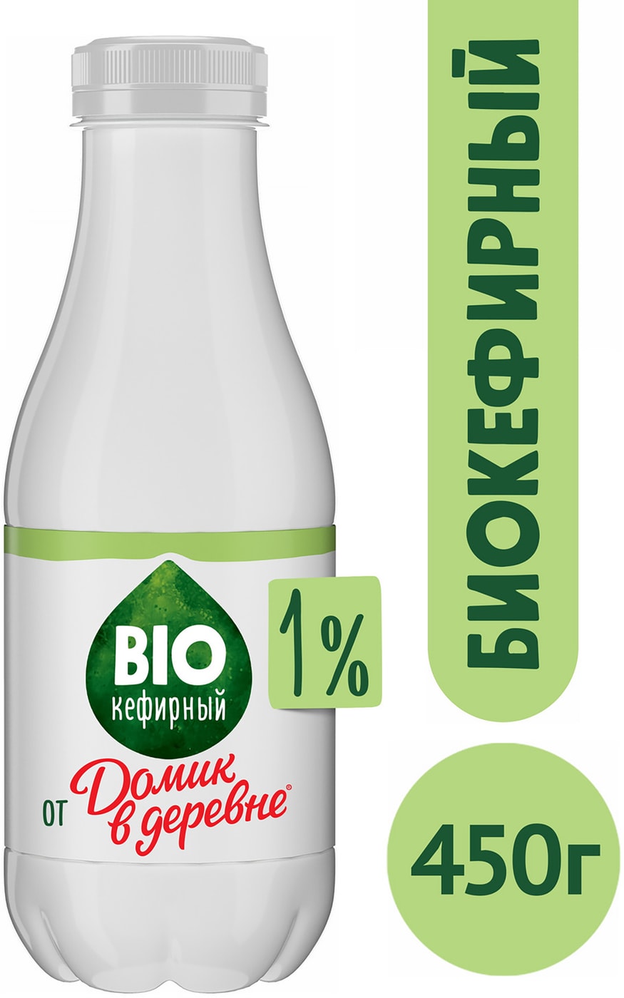 Изображение товара Продукт биокефирный Домик в деревне 1% 450мл