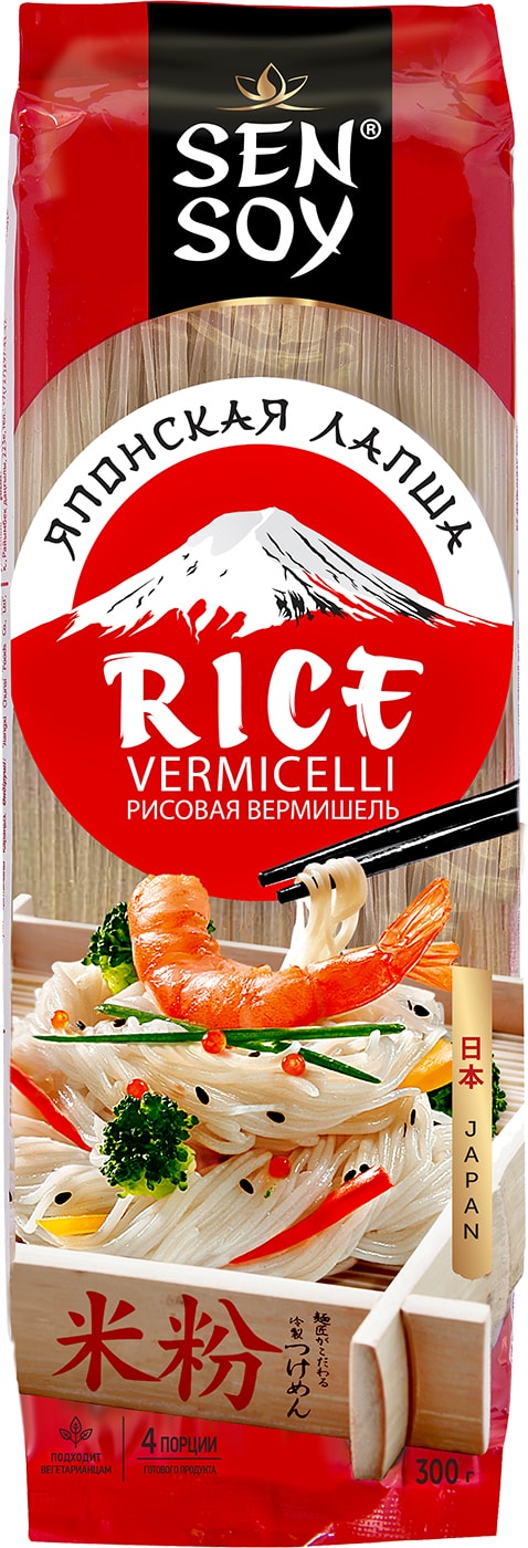Изображение товара Лапша Sen Soy Premium Rice Vermicelli рисовая 300г без глютена