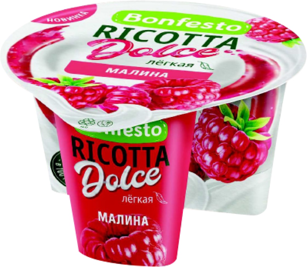 Изображение товара Сыр Bonfesto Рикотта Dolce Малина 40% 125г