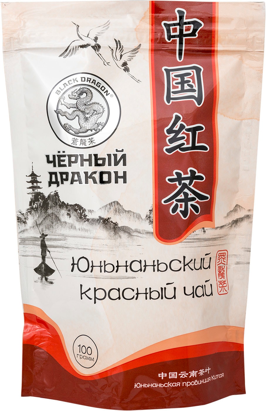Изображение товара Чай черный Black Dragon Юньнаньский красный 100 г - байховый китайский напиток