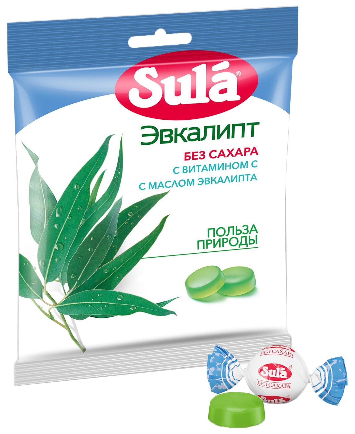 Изображение товара Карамель Sula Эвкалипт без сахара 60г