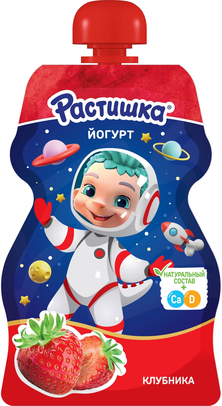 Изображение товара Йогурт Растишка Клубника 2.6% 70г для детей от 3 лет