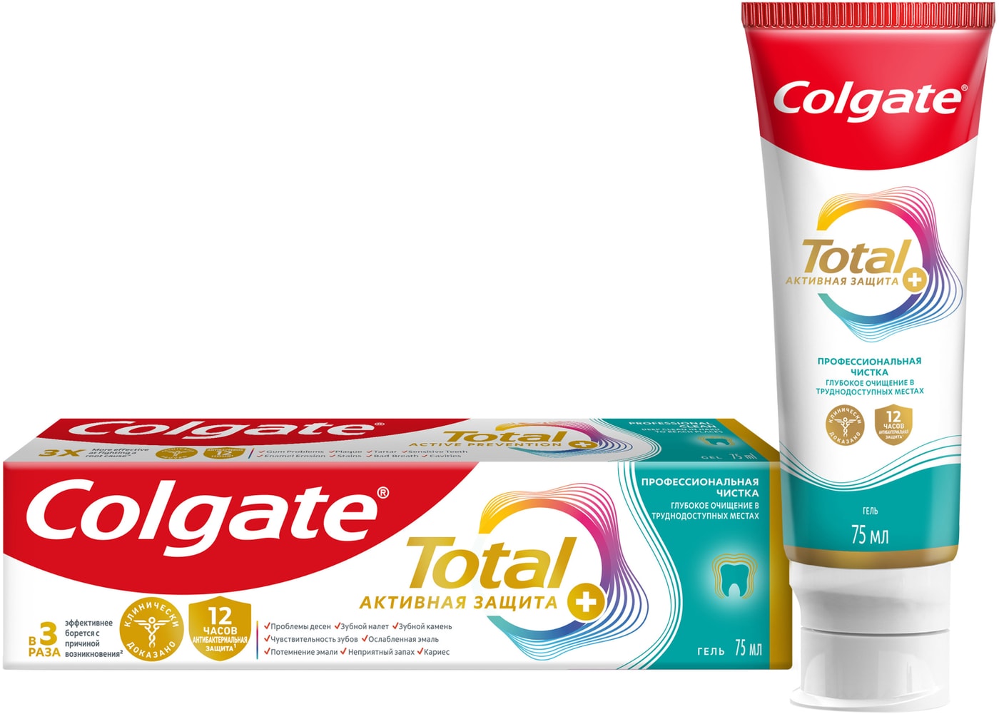 Изображение товара Зубная паста Colgate Total 12 Профессиональная Чистка 75мл