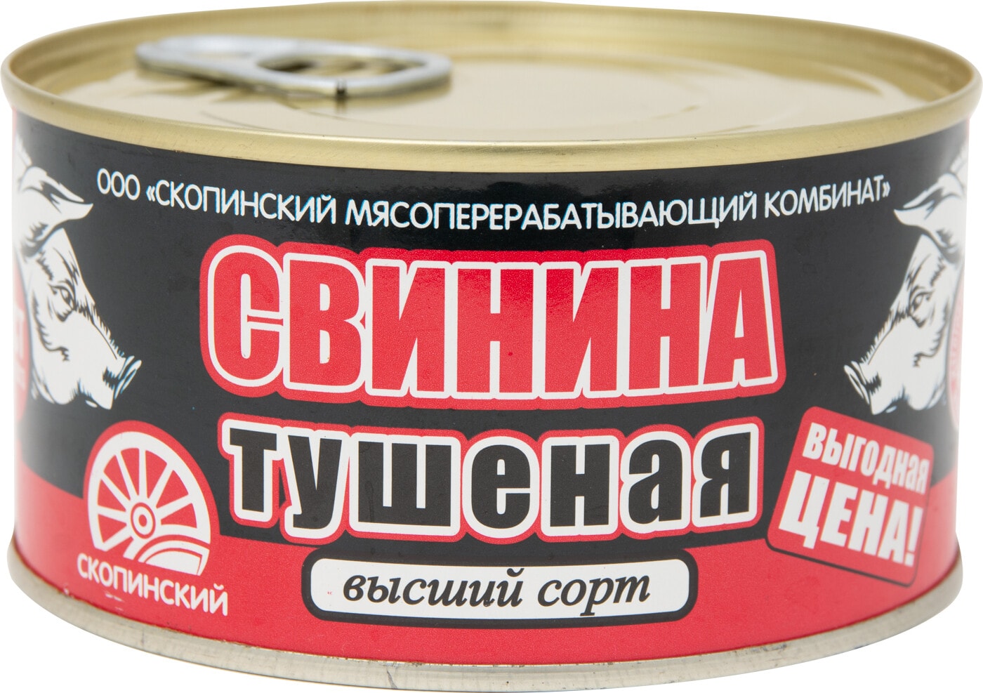 Изображение товара Свинина Скопинский МК ГОСТ тушеная 325г