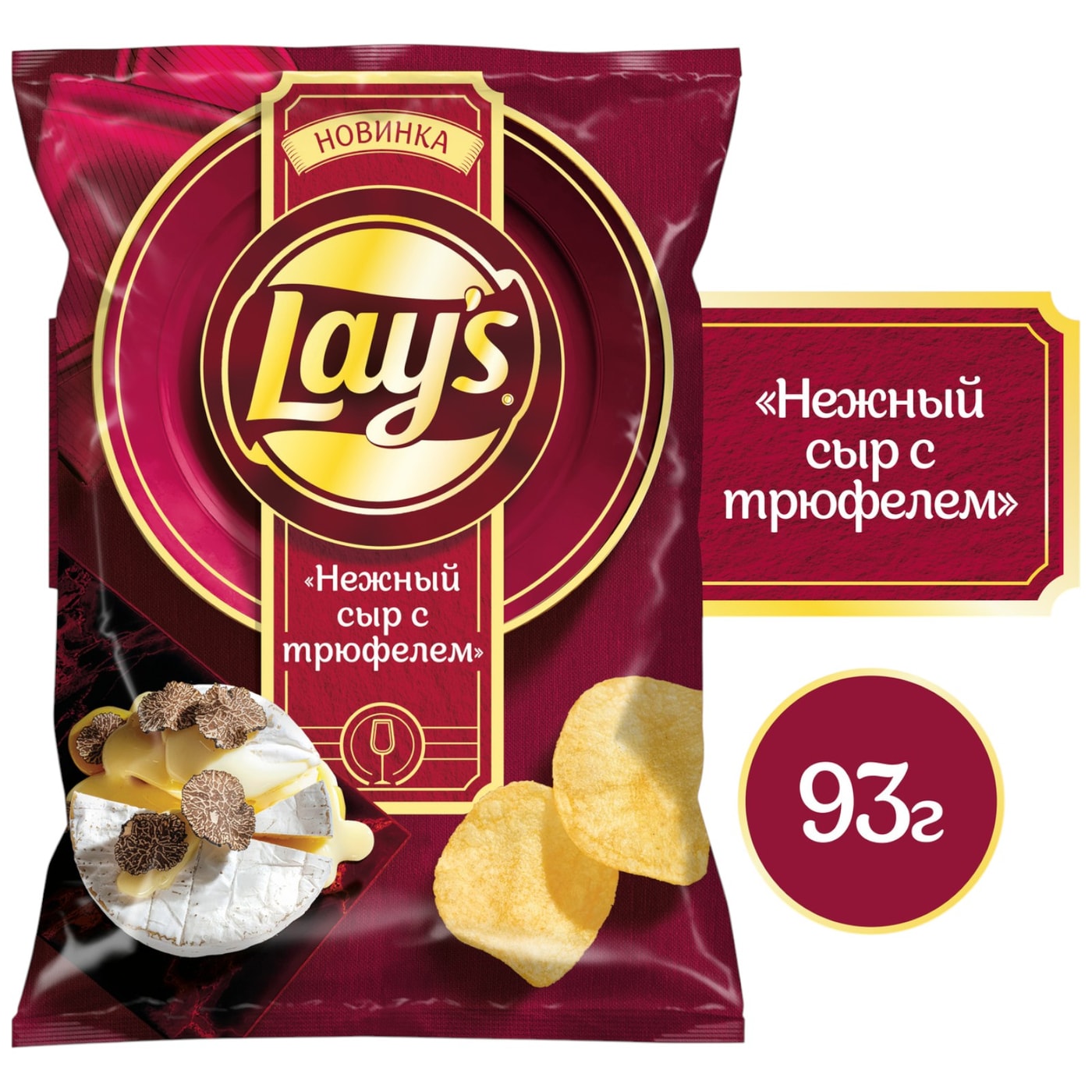Изображение товара Чипсы Lays Нежный сыр с трюфелем 93г Изображение товара Чипсы Lays Нежный сыр с трюфелем 93г