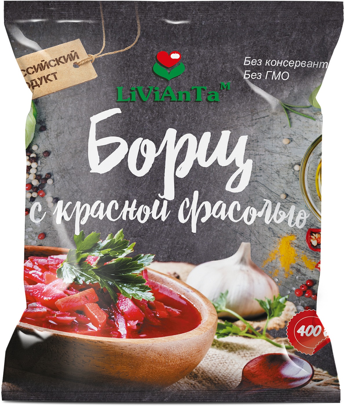 Изображение товара Борщ Livianta С фасолью 400г