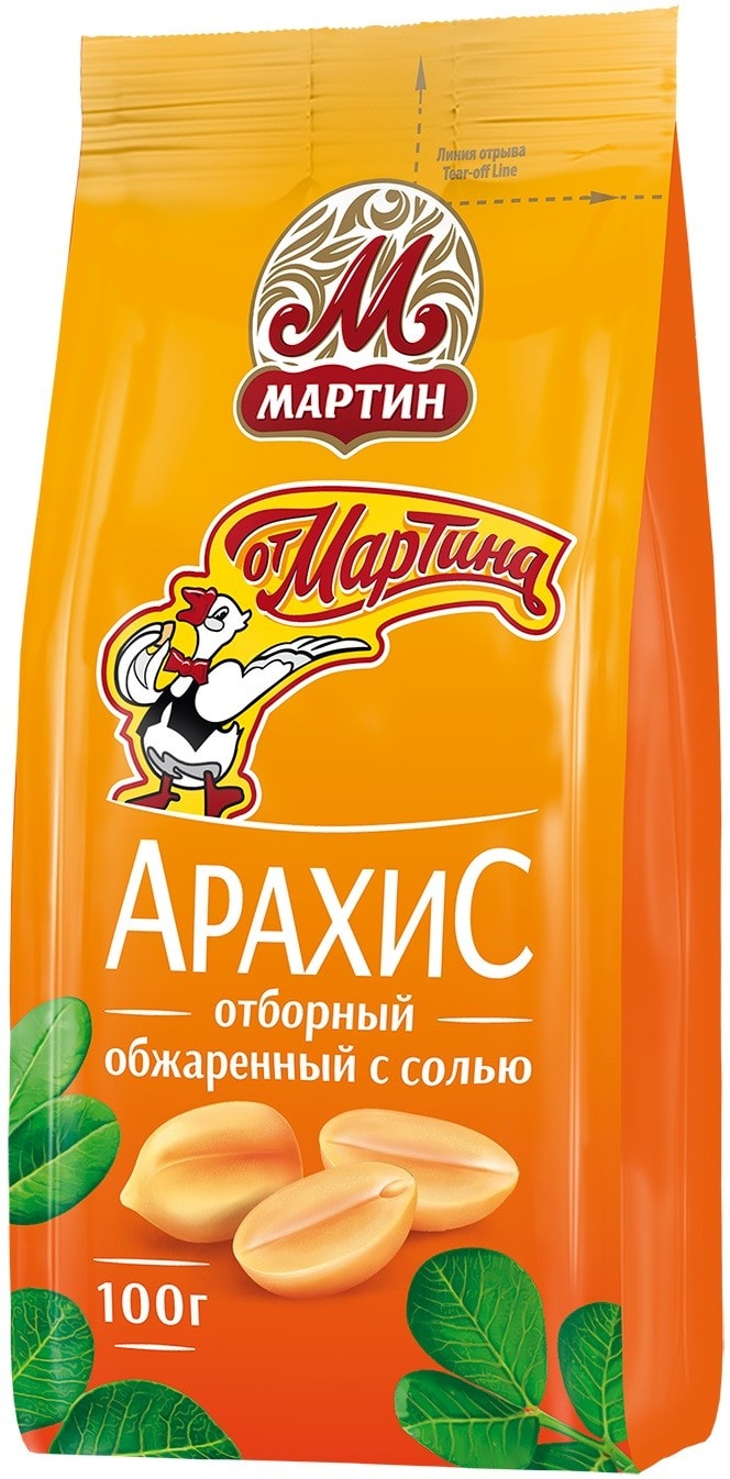 Изображение товара Арахис От Мартина Отборный обжаренный с солью 100г