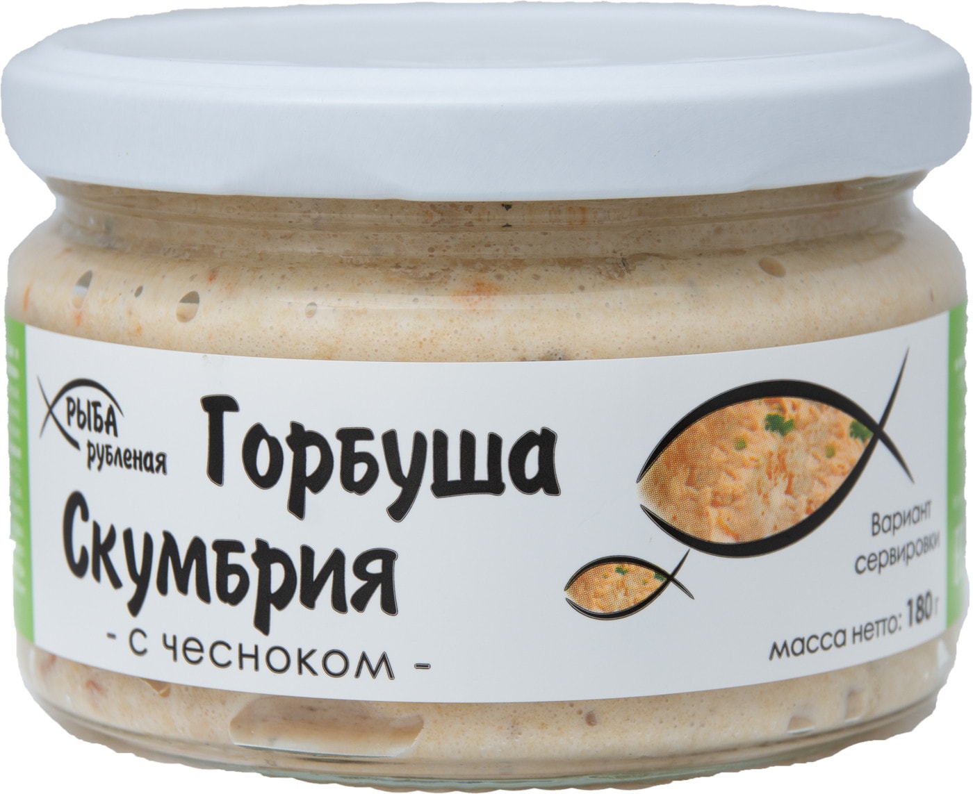 Изображение товара Горбуша-Скумбрия Европром с чесноком 180г
