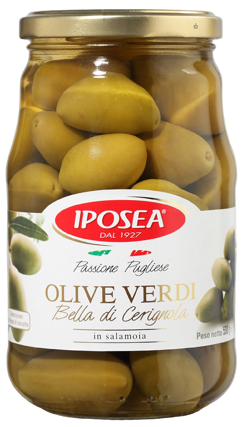 Изображение товара Оливки Iposea Bella di Cerignola с косточкой 310г