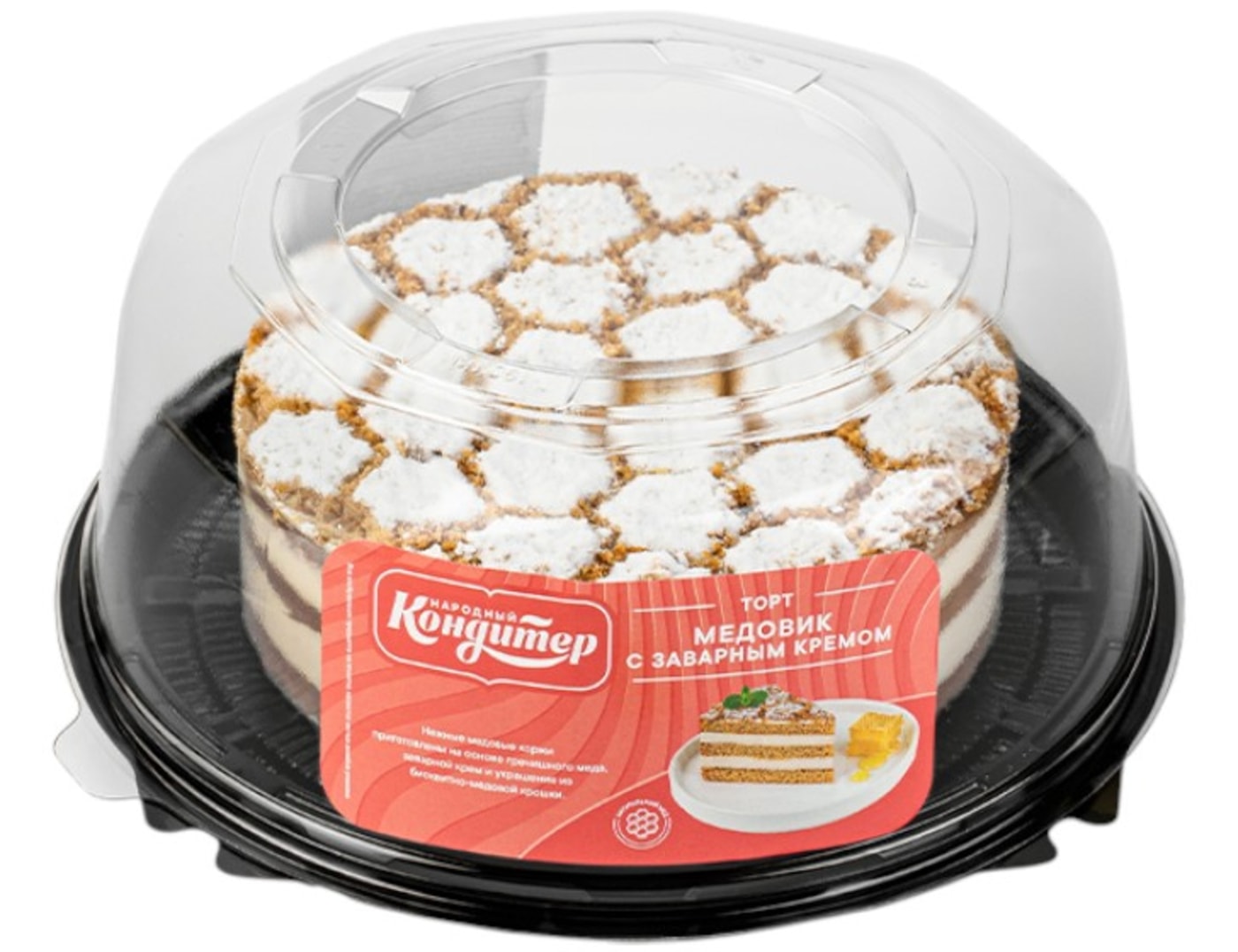 Изображение товара Медовик Народный Кондитер с заварным кремом 500г натуральный вкус