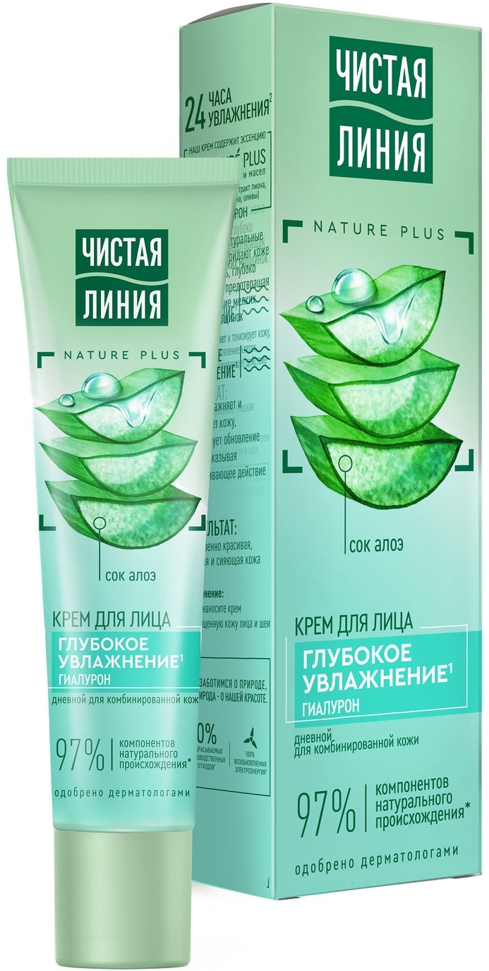 Изображение товара Крем для лица Чистая Линия Глубокое увлажнение комбинированная кожа 40мл