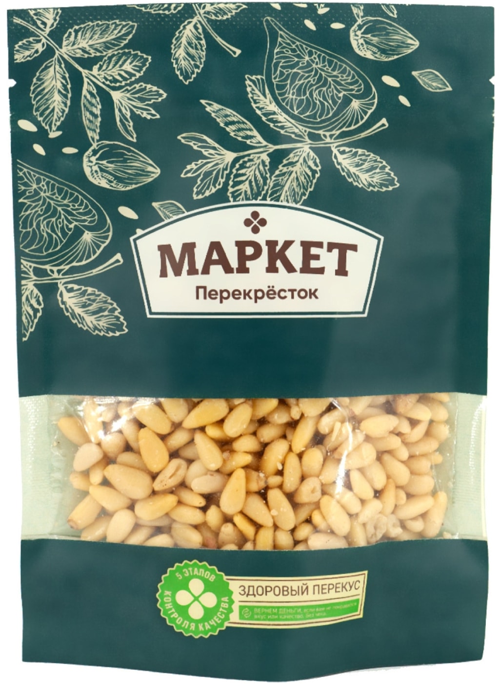 Изображение товара Кедровые орехи Маркет Перекресток 100 г — натуральный продукт для здорового питания