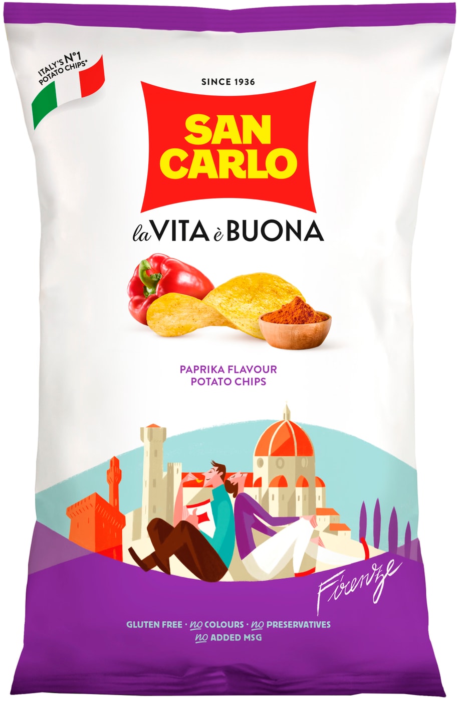 Изображение товара Чипсы San Carlo Piu Gusto Паприка 150г