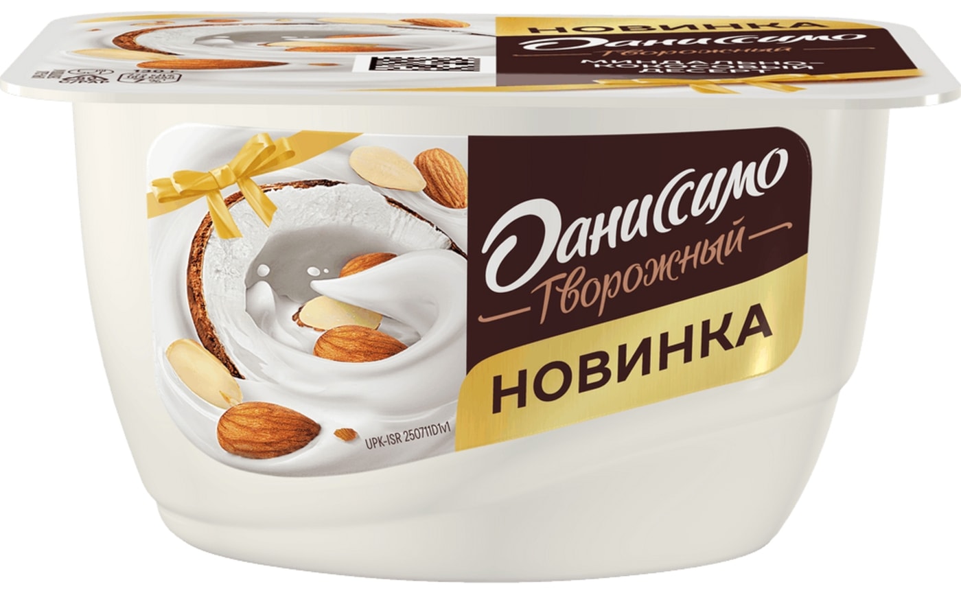 Изображение товара Продукт творожный Даниссимо Миндально-кокосовый десерт 6.8% 130г