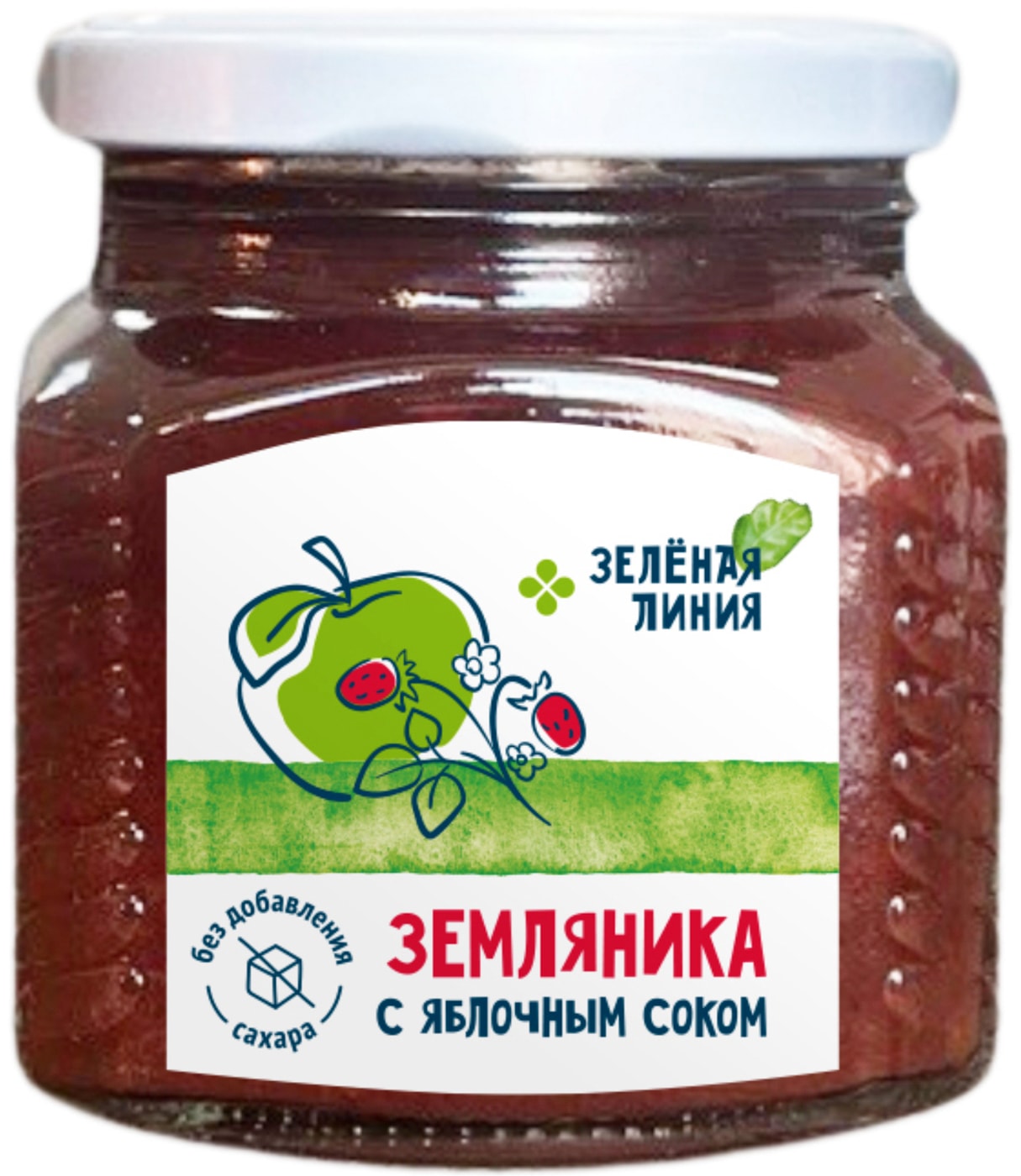 Изображение товара Земляника Зеленая линия с яблочным соком 300г