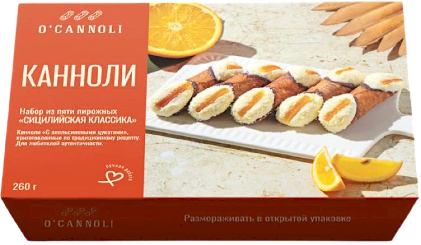 Изображение товара Набор пирожных OCannoli Сицилийская классика канноли замороженных 260г
