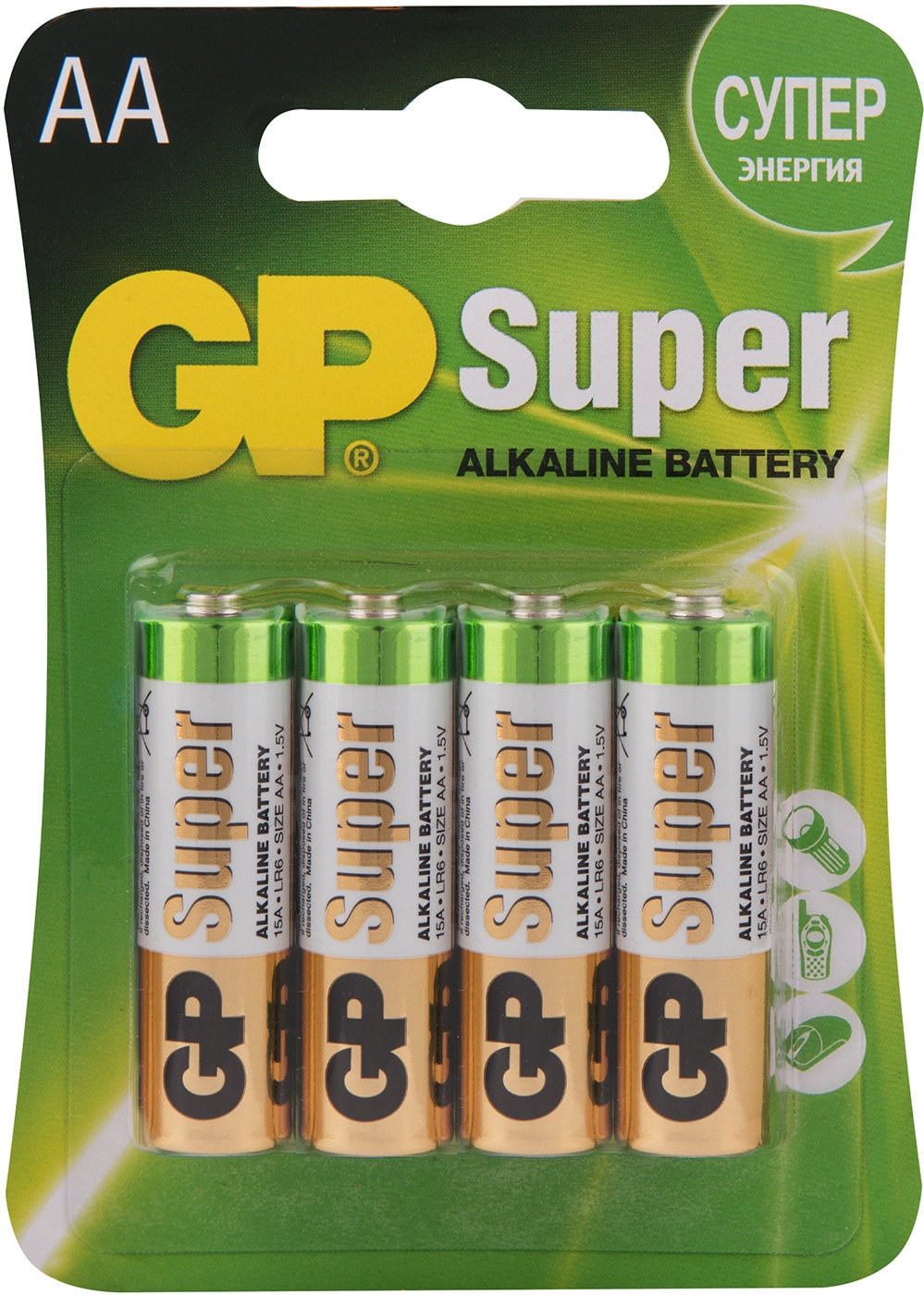 Изображение товара GP Super 15A AA 1.5В 2500 мАч 4 шт