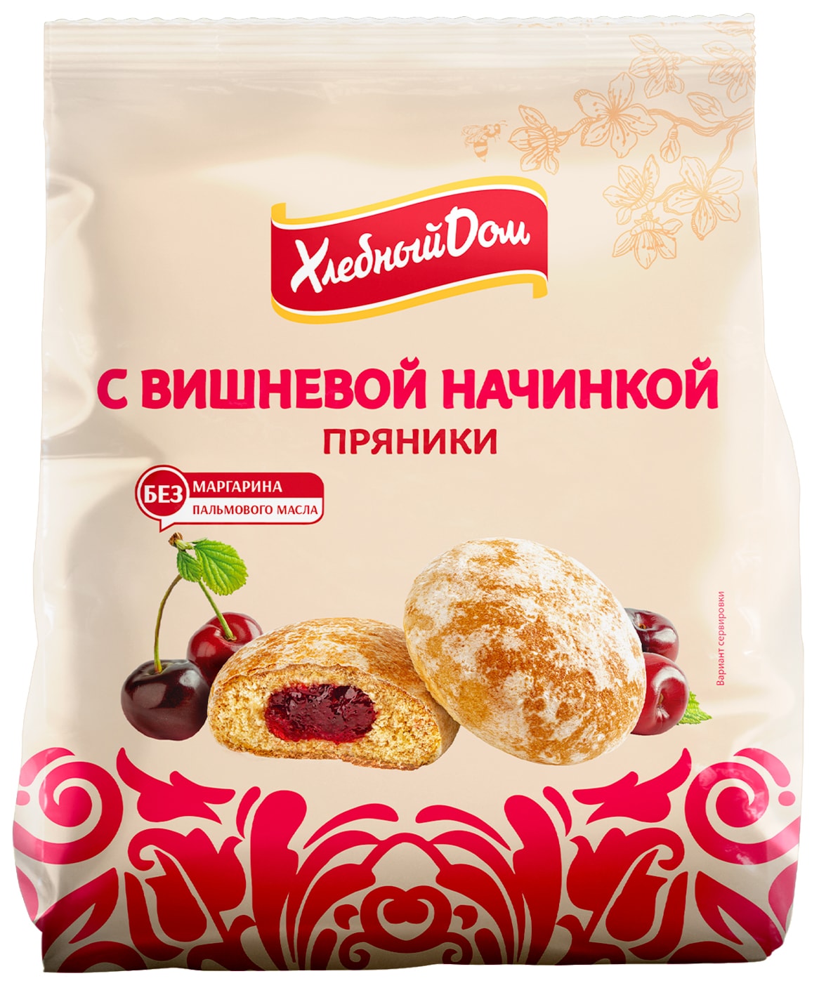 Изображение товара Пряники Хлебный дом с вишневой начинкой 300г