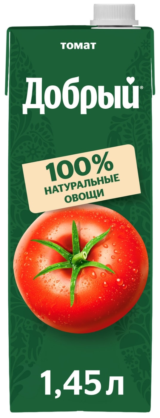 Изображение товара Нектар Добрый Томат 1.45 л натуральный сок в тетрапаке