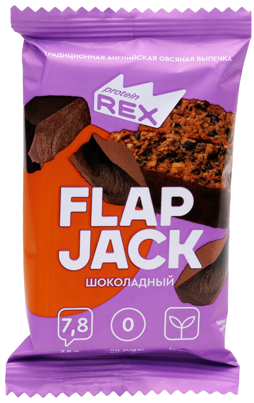 Изображение товара Печенье ProteinRex протеиновое Flap Jack овсяное с Шоколадом 60г