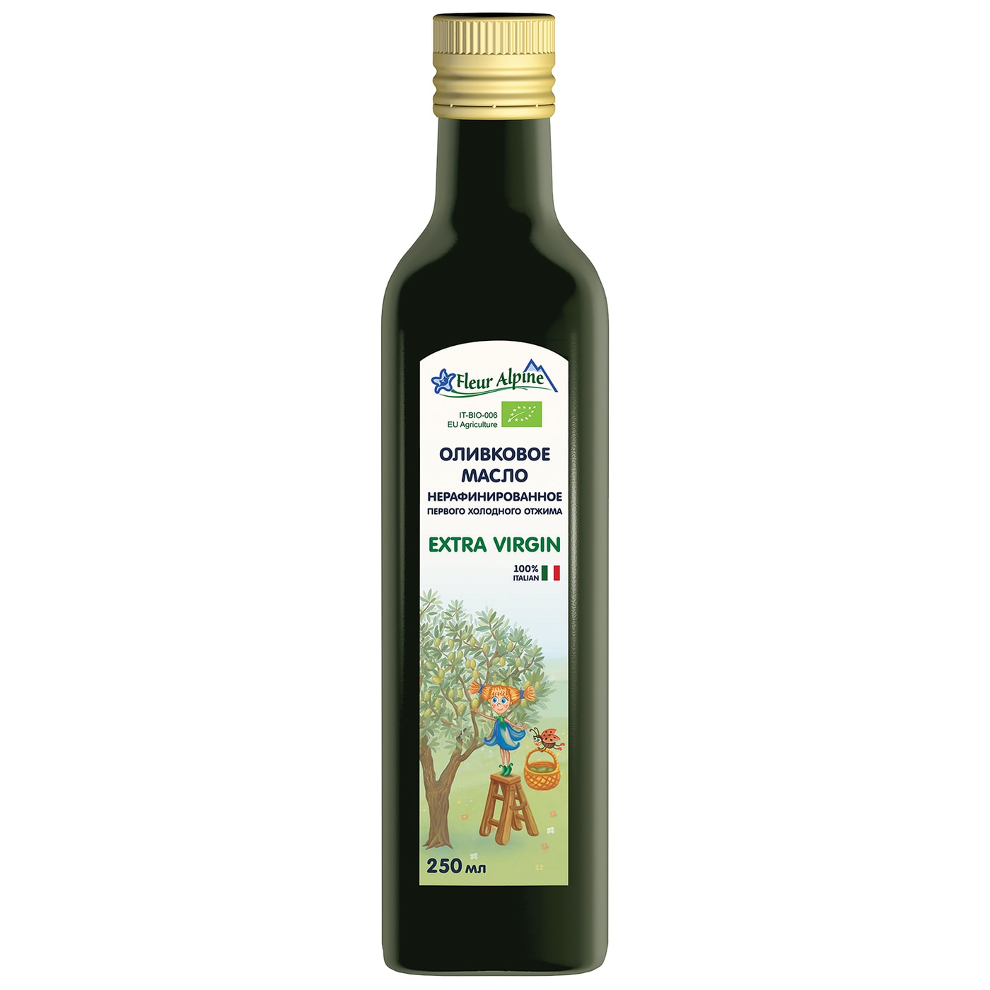 Изображение товара Масло оливковое Fleur Alpine Extra Virgin нерафинированное 250 мл Италия