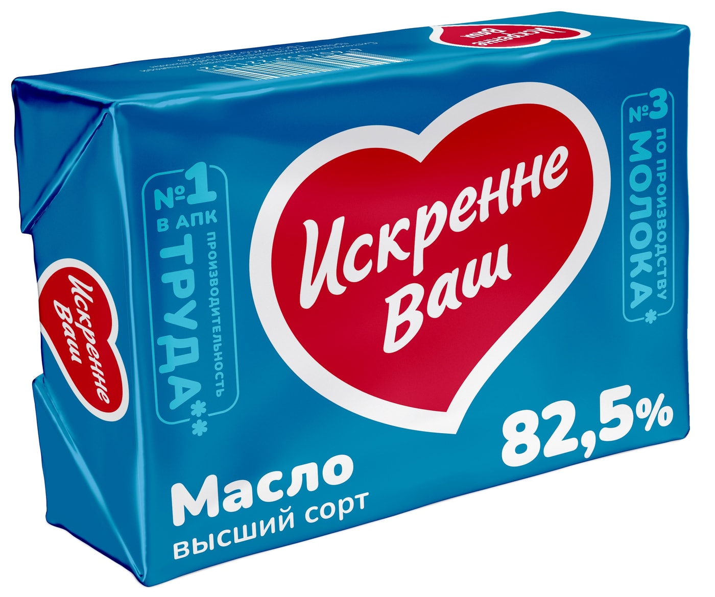 Изображение товара Масло сливочное Искренне Ваш несоленое 82.5% 180г - натуральное сливочное масло высокого качества Изображение товара Масло сливочное Искренне Ваш несоленое 82.5% 180г - натуральное сливочное масло высокого качества