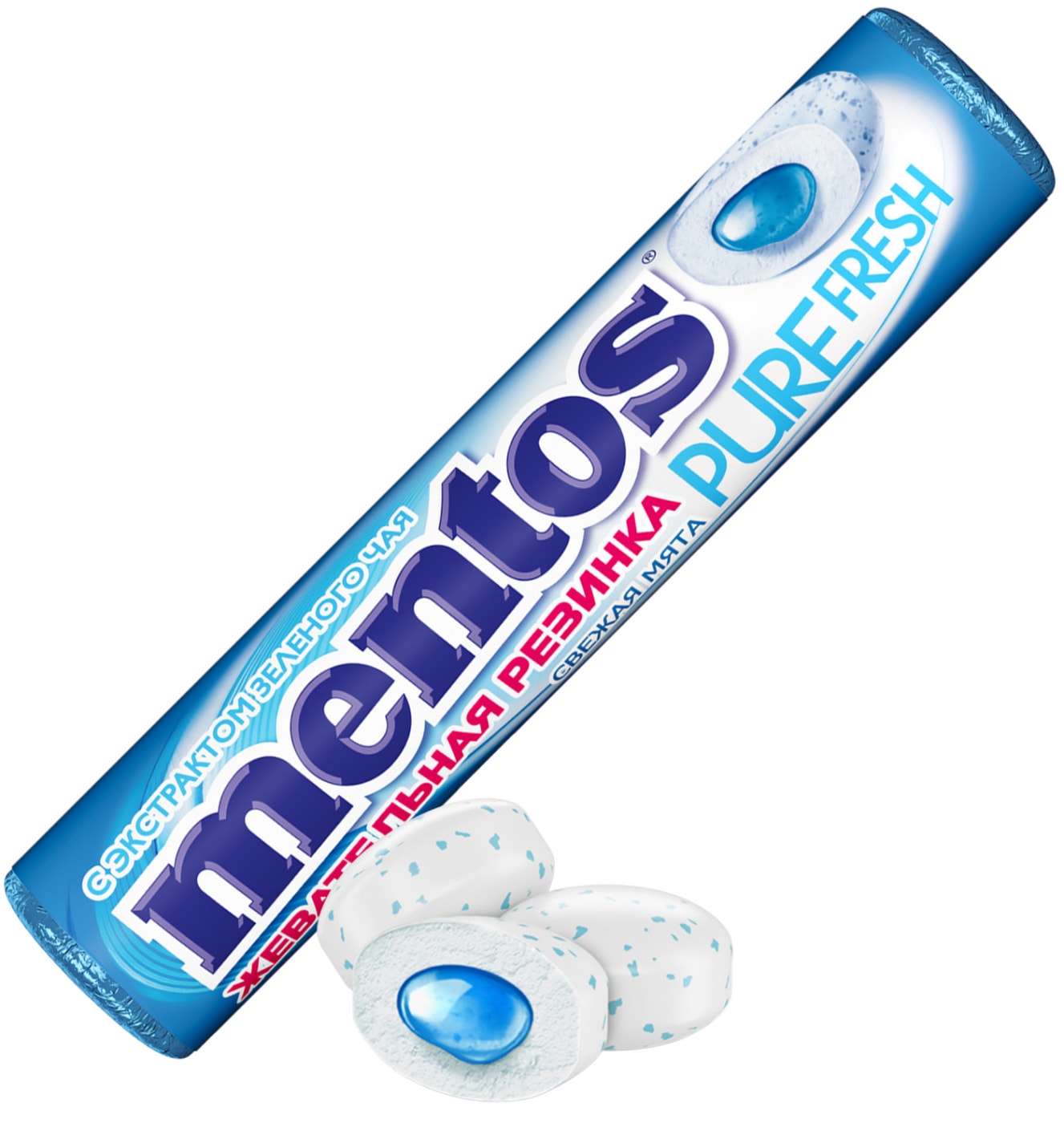 Изображение товара Жевательная резинка Mentos Pure Fresh Свежая мята 15.5г