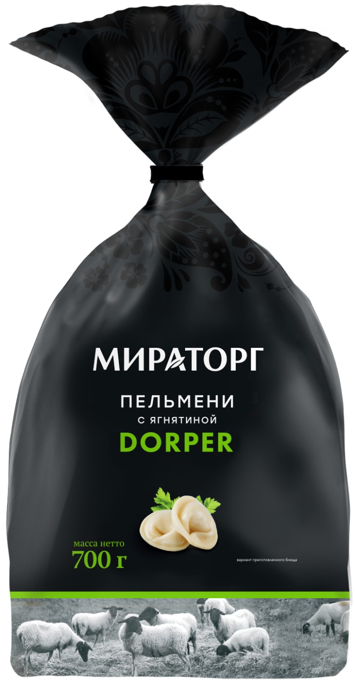 Изображение товара Пельмени Мираторг Dorper с ягнятиной 700г замороженные натуральные вкусные быстрое приготовление