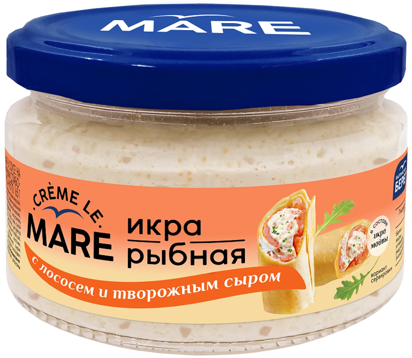 Изображение товара Икра рыбная Le Mare с лососем и творожным сыром 165г