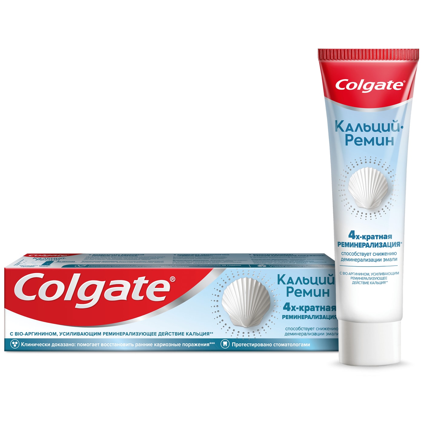 Изображение товара Зубная паста Colgate Кальций-Ремин с природным био-аргинином для восстановления и защиты здоровья эмали зубов путем 4-х их кратной реминерализации 100мл Изображение товара Зубная паста Colgate Кальций-Ремин с природным био-аргинином для восстановления и защиты здоровья эмали зубов путем 4-х их кратной реминерализации 100мл