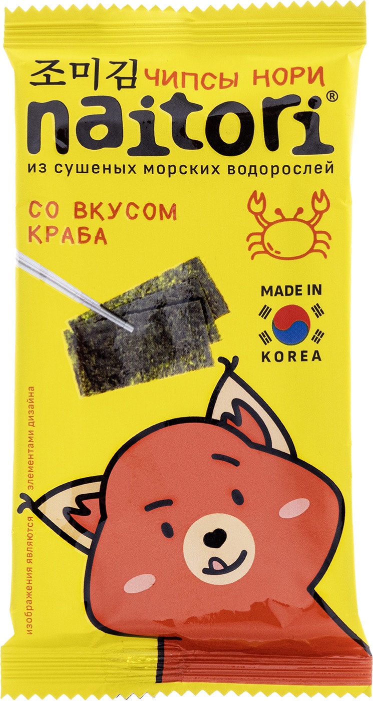 Изображение товара Чипсы Naitori Нори с крабом 3г