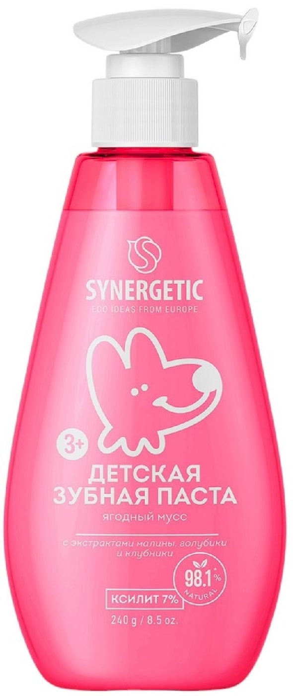 Изображение товара Зубная паста Synergetic Ягодный мусс детская 240г