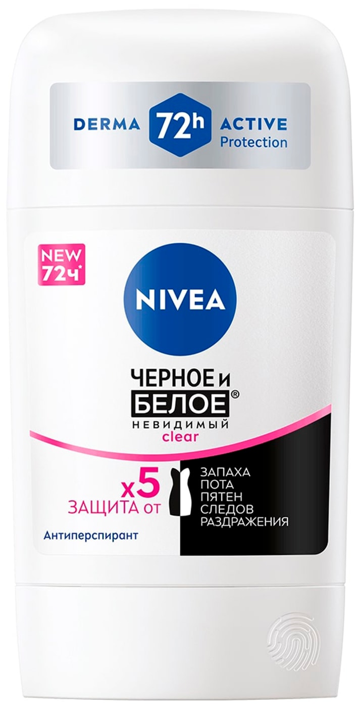 Изображение товара Антиперспирант-стик NIVEA Черное и Белое Невидимый Clear 50мл