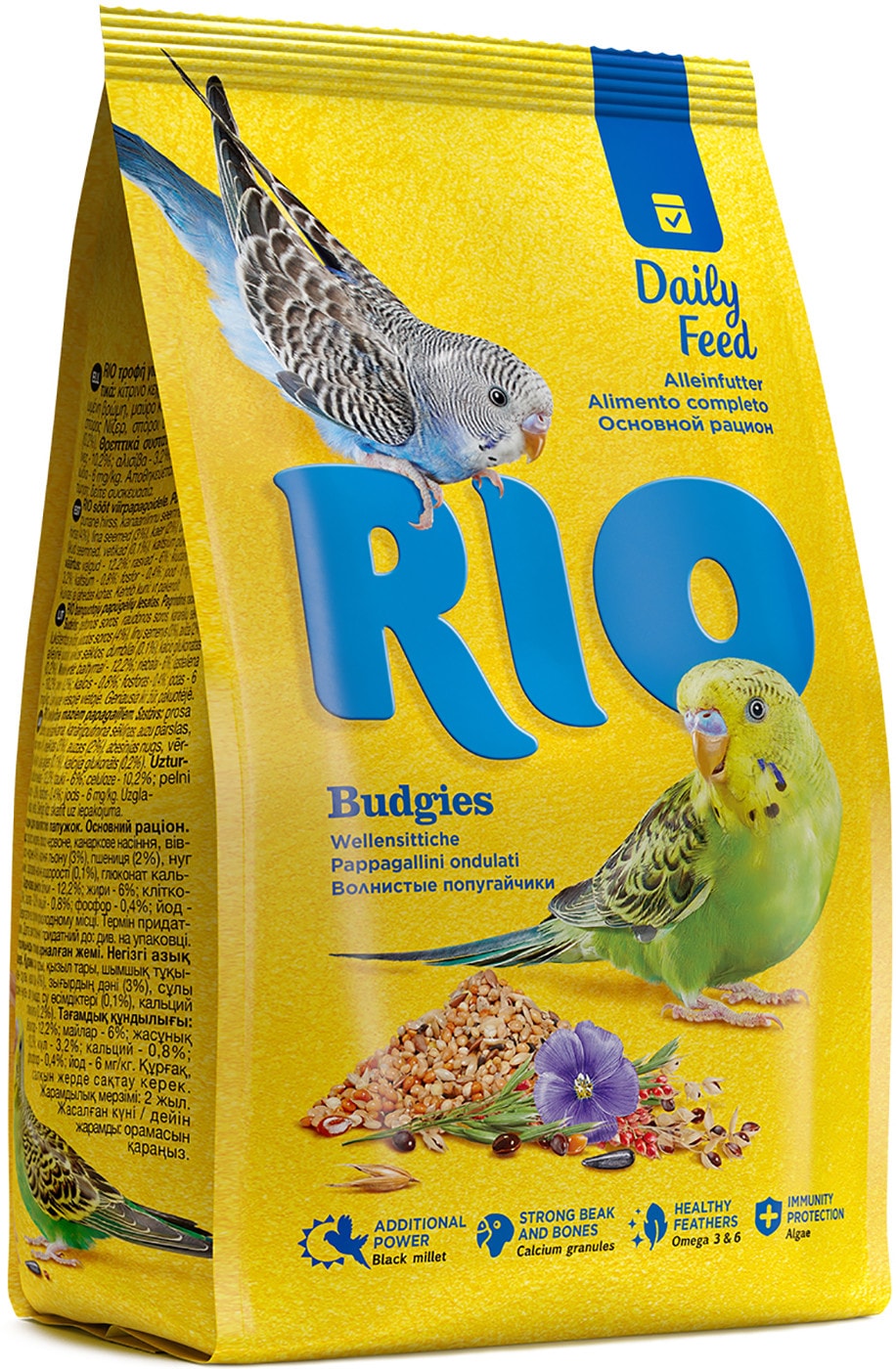 Изображение товара Корм для волнистых попугайчиков Rio 1 кг - сбалансированное питание