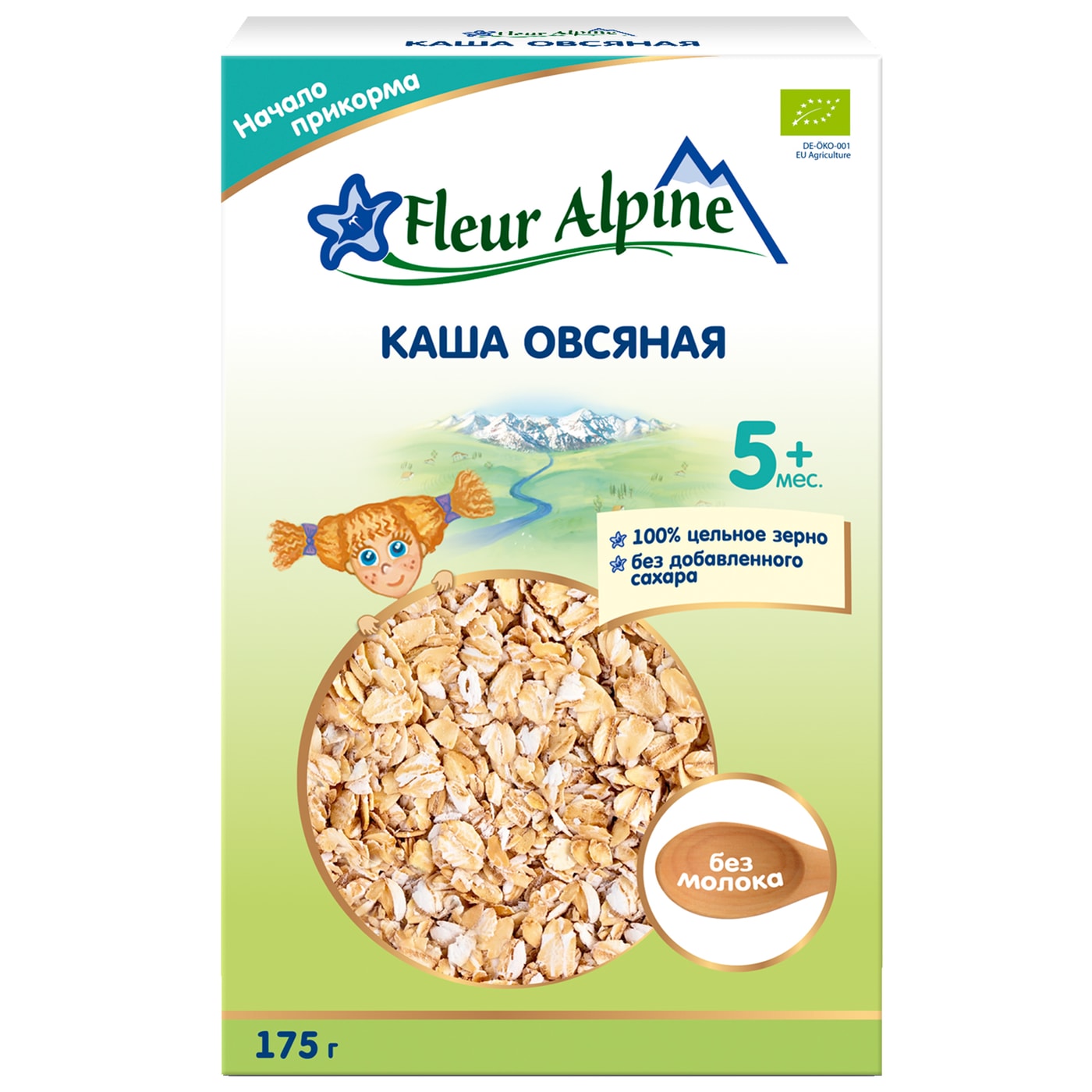 Изображение товара Каша Fleur Alpine Овсяная безмолочная с 5 месяцев 175г